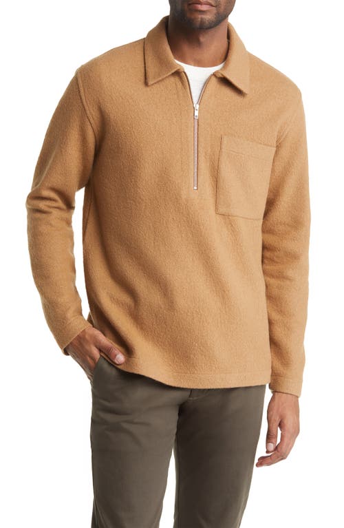 NN07 Ivan Half Zip Sweater in Camel