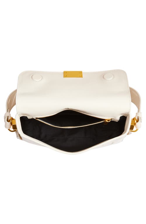 Shop Off-white Medium Soft Binder Leather Shoulder Bag In Dust