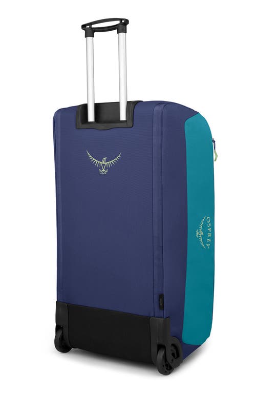 Shop Osprey Daylite 115l 32-inch Wheeled Duffle Bag Luggage In Blue Spikemoss Alkaline