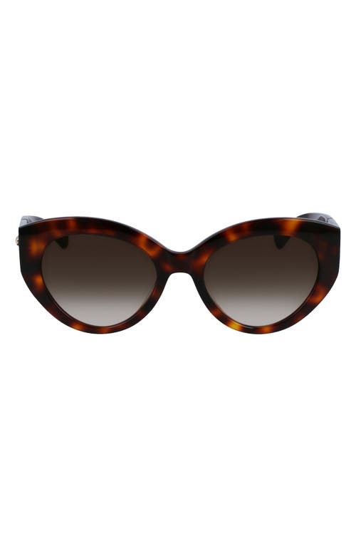 Longchamp Roseau 54mm Gradient Cat Eye Sunglasses in Havana at Nordstrom