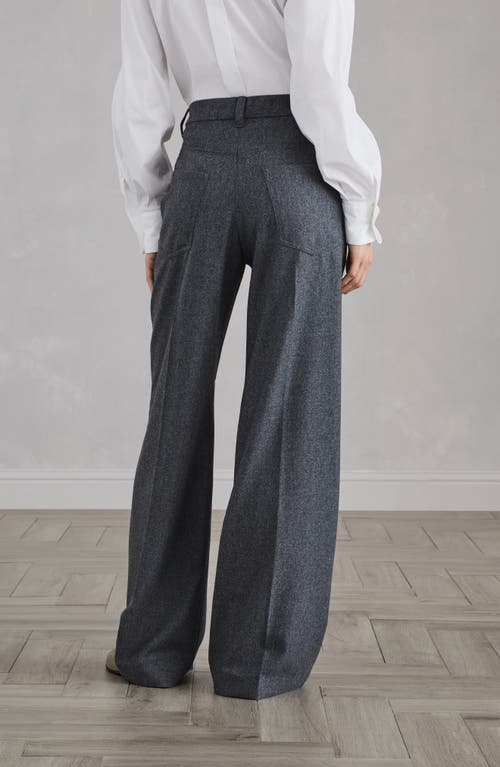 Shop Brunello Cucinelli Loose Trousers In Dark Grey