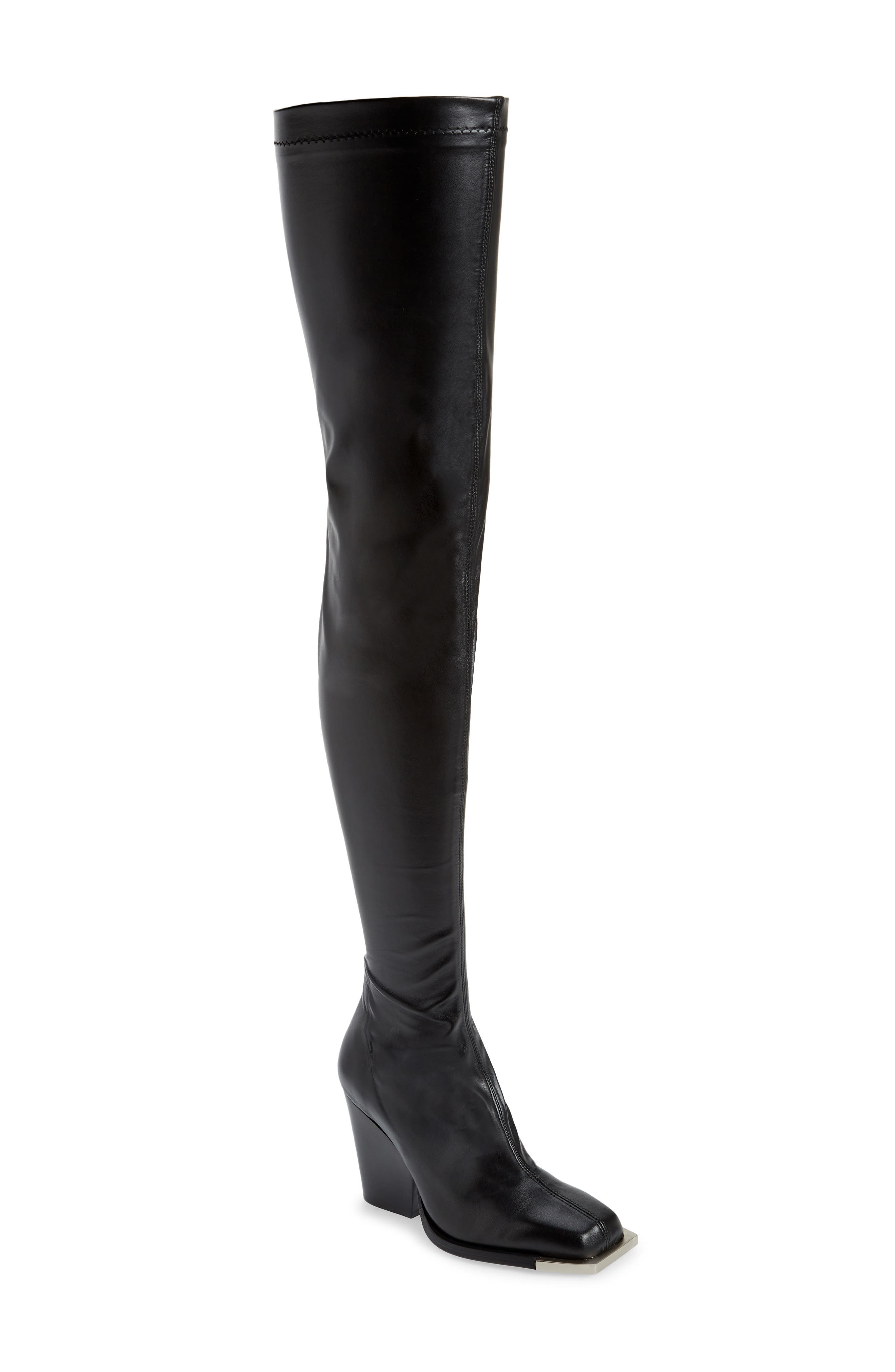 designer thigh boots