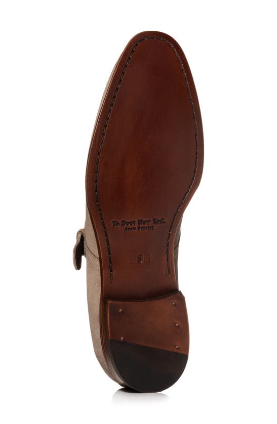 To Boot New York Bower Monk Strap Shoe In Taupe Suede