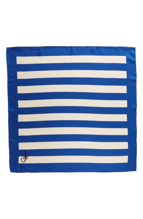 JW Anderson Stripe Silk Scarf in Blue/White at Nordstrom