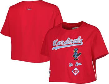 47 St Louis Cardinals Womens White Match Notch Crew Short Sleeve T-Shirt