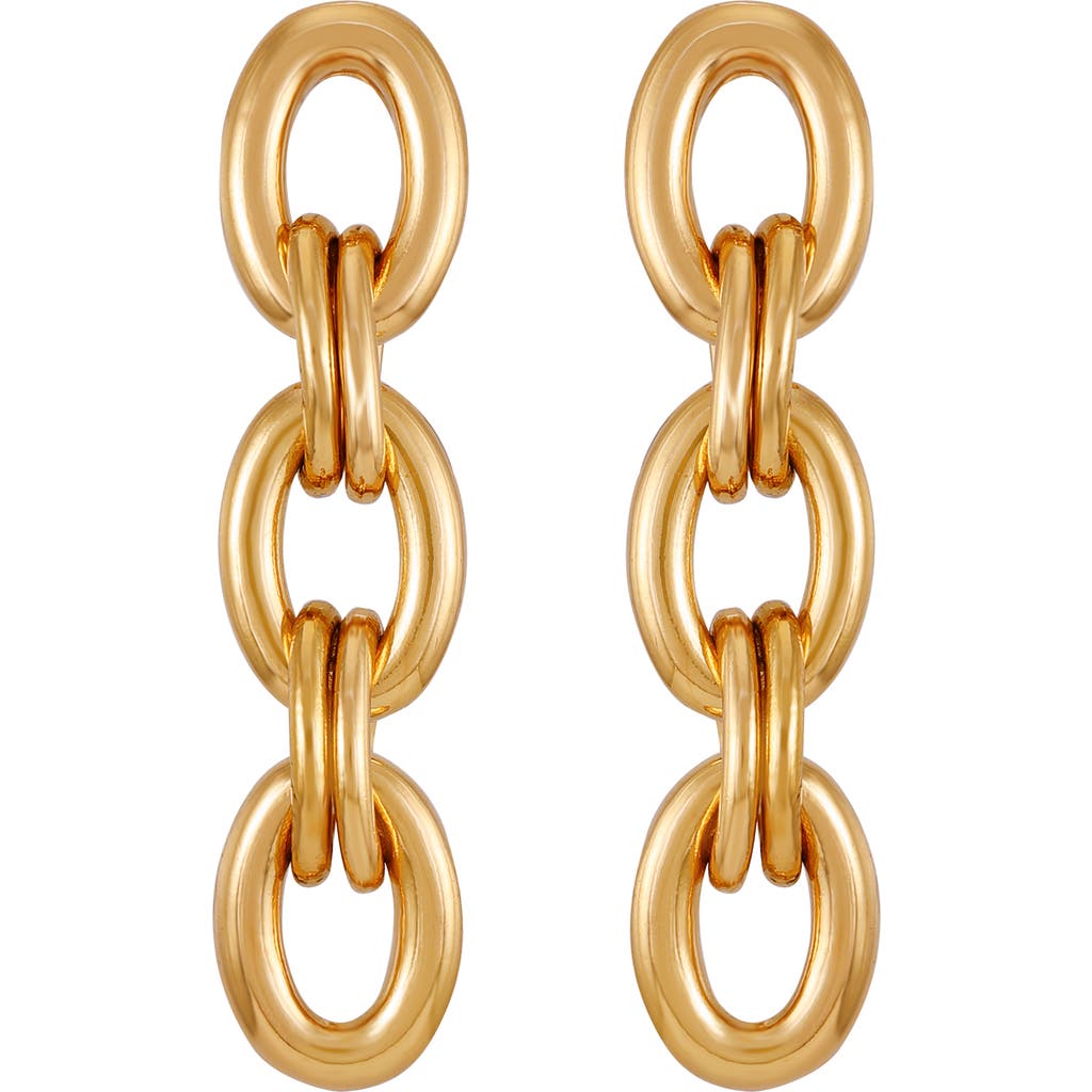 Vince Camuto Link Earrings In Gold Tone