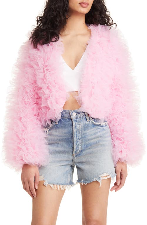 AZALEA WANG Tulle Jacket in Pink