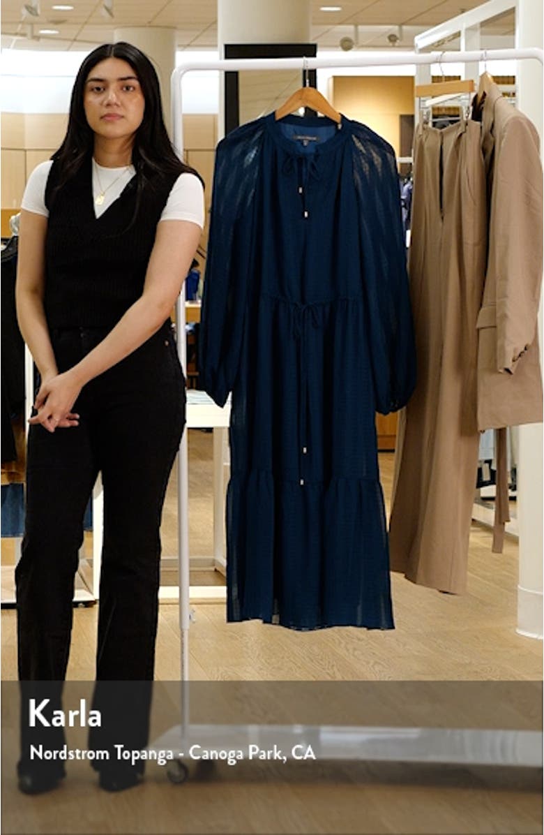 Mandarine Long Sleeve Tiered Midi Dress, sales video thumbnail