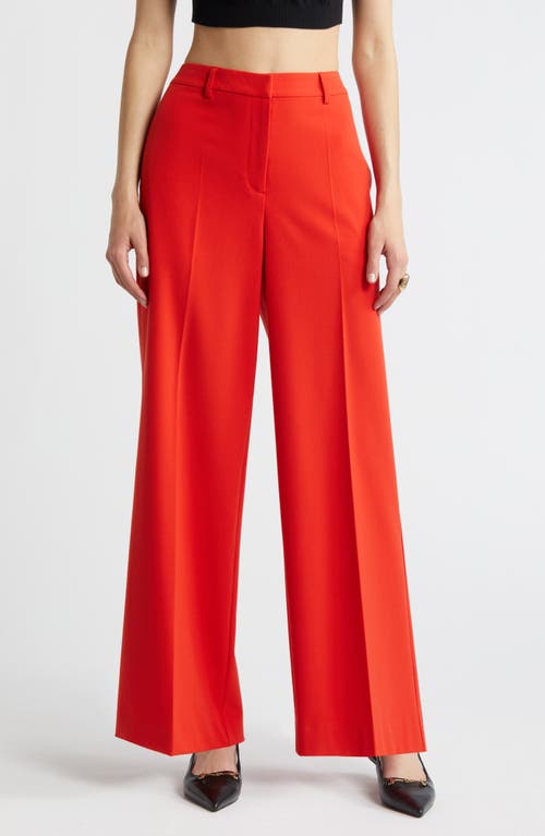 Shop Open Edit Wide Leg Pants In Red Fiery