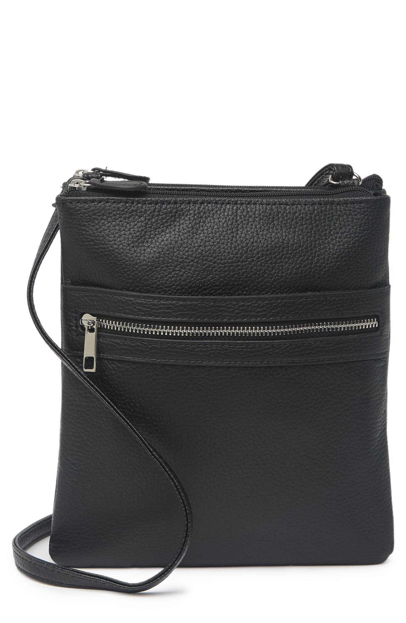 Mundi Felicia Leather Crossbody Bag In Black | ModeSens