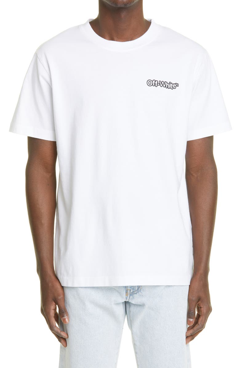 Off-White Men's Blur Logo Slim Cotton Graphic Tee | Nordstrom