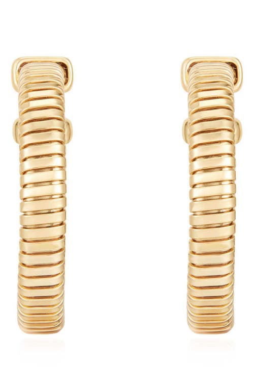 Shop Ettika Your Essential Flex Hoop Earrings In Gold