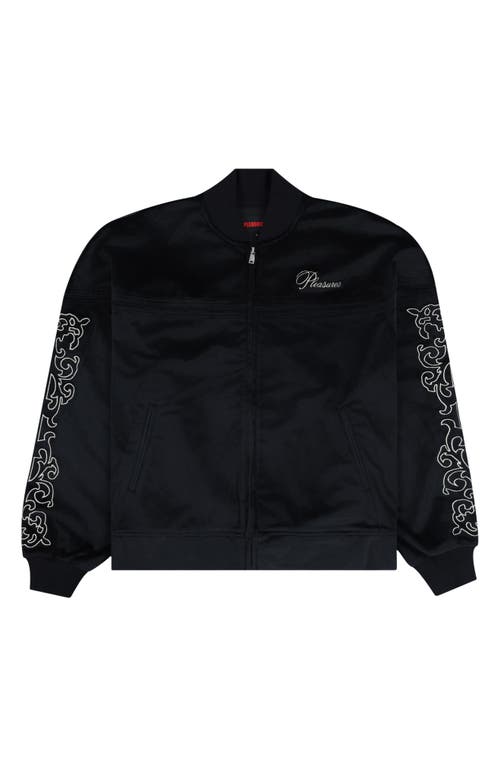 Pleasures Unquote Velour Track Jacket In Black
