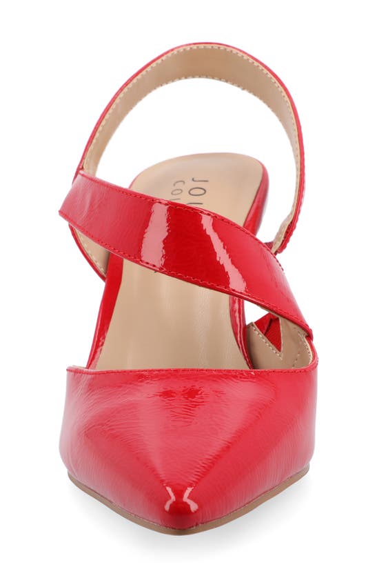 Journee Collection Scarlett Pointed Toe Pump In Red