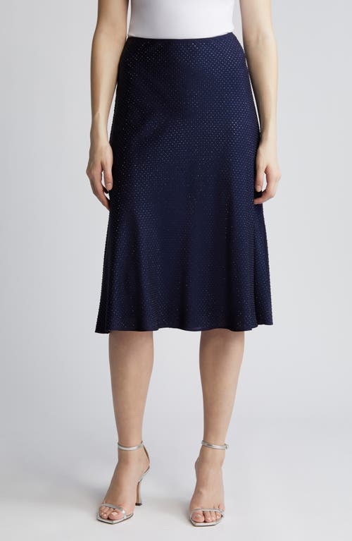 Dallas Studded Skirt in Midnight Blue