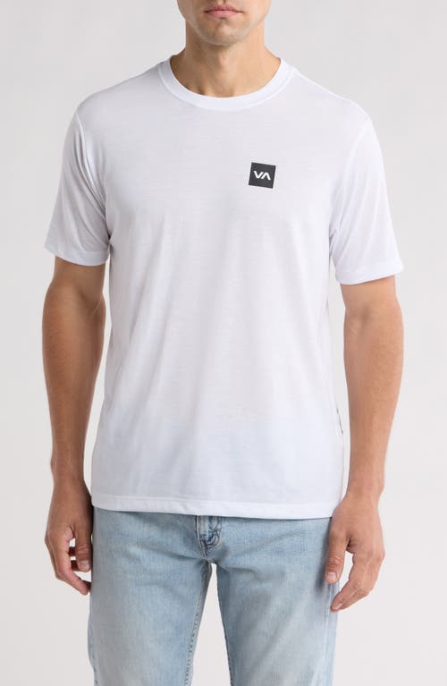 Rvca 2x Performance T-shirt In White/grass Green