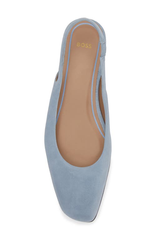 Hugo Boss Boss Rose Slingback Flat In Medium Grey