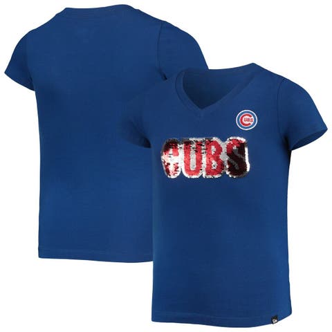 New Era Cap Chicago Cubs Youth Girls Multi Logo T-Shirt 6X