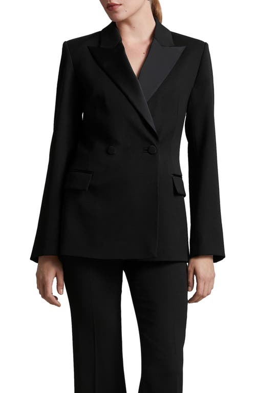 & Other Stories Wool Blend Tuxedo Blazer Black at Nordstrom,