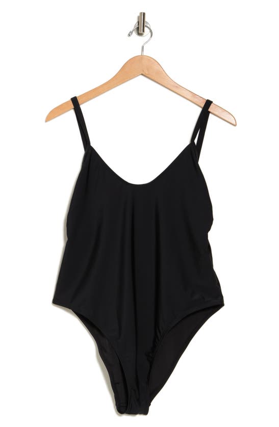 Shop Good American Always Sunny One-piece Swimsuit In Black001