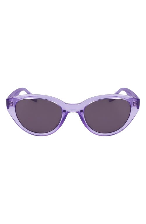 Fluidity 52mm Cat Eye Sunglasses in Crystal Vaper Violet
