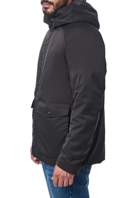 Shop Bernardo Let It Rain Insulated Hooded Jacket In Black