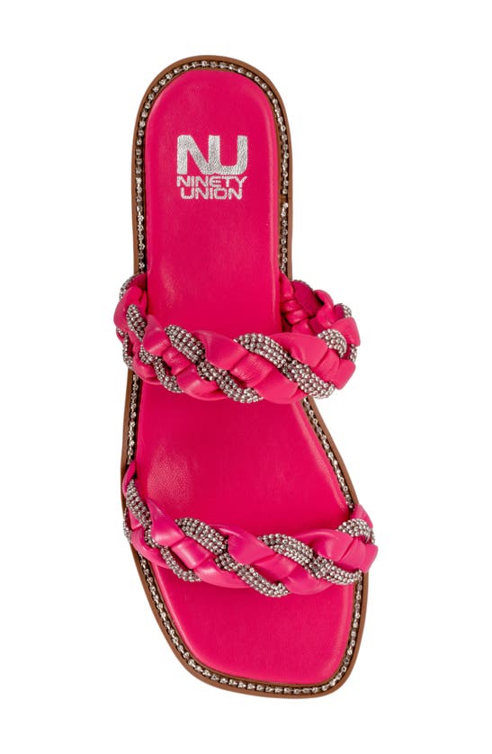 Lady Couture Sunny Embellished Slide Sandal In Fuchsia