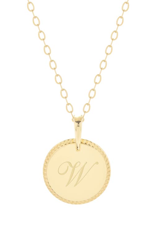 Milia Initial Pendant Necklace in Gold W