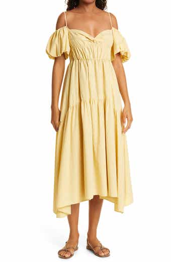 Bardot bea wrap dress top gold