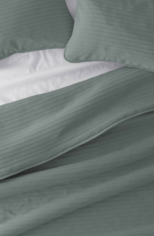 Homespun Stripe Stitch Quilt Set In Eucalyptus