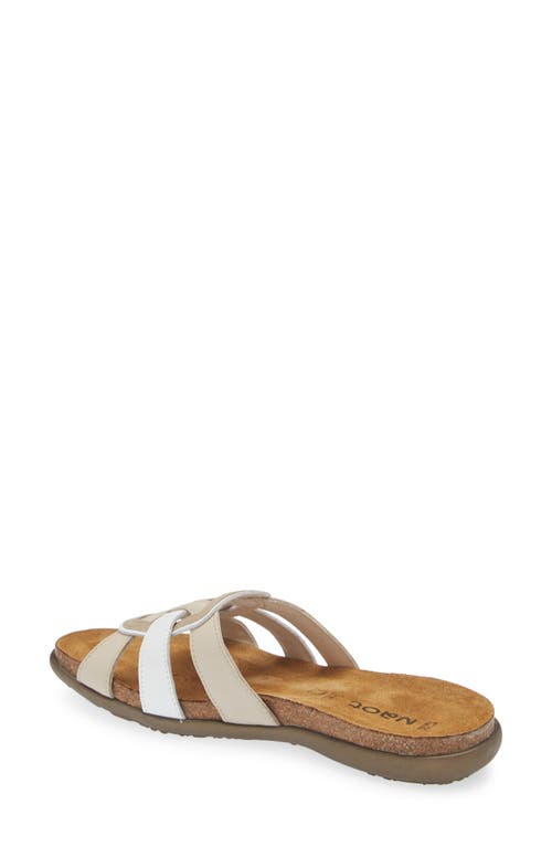 Naot Liv Slide Sandal In Ivory/white/beige