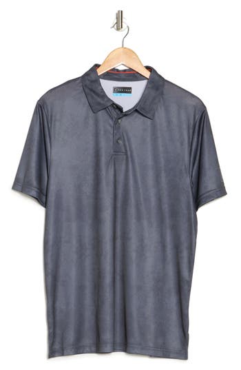 Pga Tour Nature Marble Polo In Ombre Blue