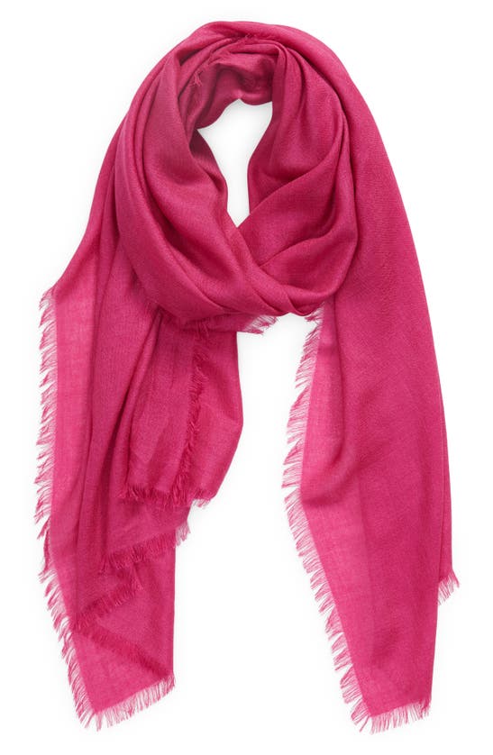 Nordstrom Cashmere & Silk Wrap In Pink Plumier