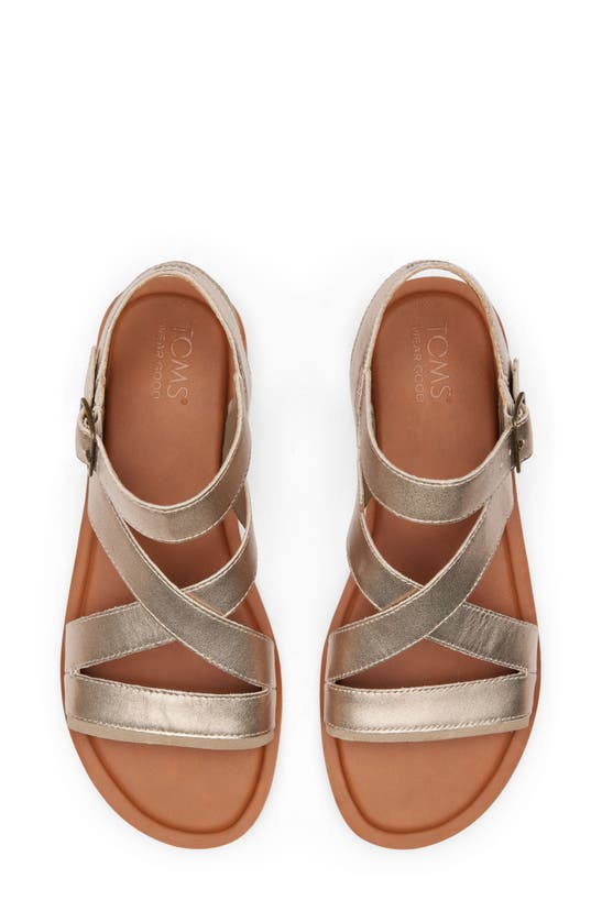 Shop Toms Sloane Ankle Strap Sandal In Gold