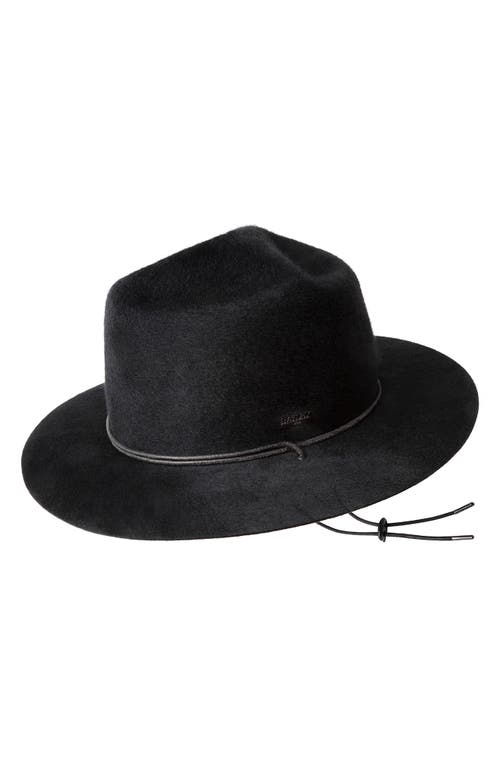 Bailey Jari Wool Fedora in Black 