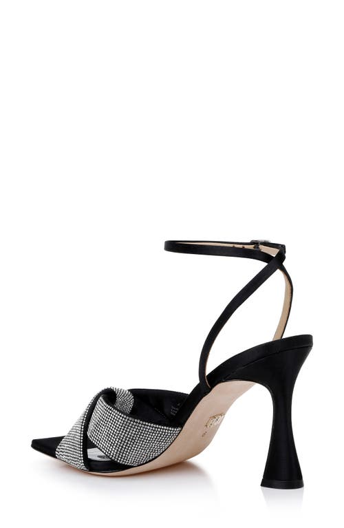 Shop Badgley Mischka Collection Brinlee Ankle Strap Sandal In Black Satin