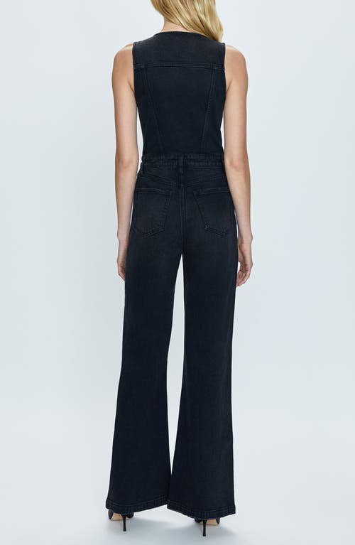 Shop Pistola Aria Wide Leg Denim Jumpsuit In Mulholland