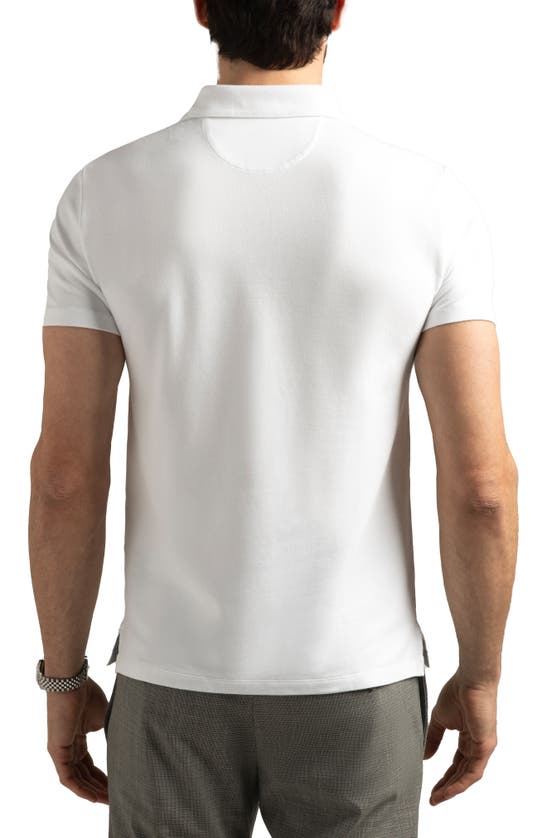 Hypernatural Dagger Supima® Cotton Blend Slim Fit Polo In White