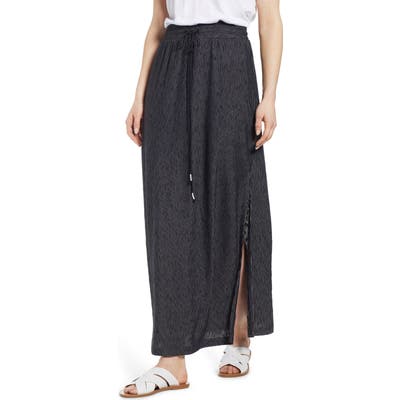Caslon Stripe Knit Maxi Skirt, Black