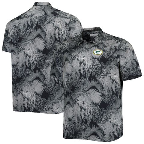 Men's Tommy Bahama Green Miami Hurricanes Big & Tall Coast Luminescent Fronds IslandZone Button-Up Camp Shirt