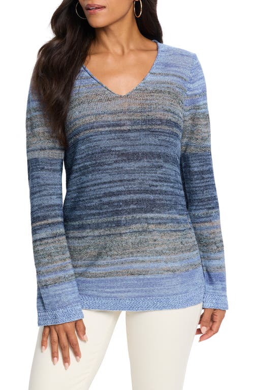 Shop Nic + Zoe Nic+zoe Hazy Shades Sweater In Indigo Multi