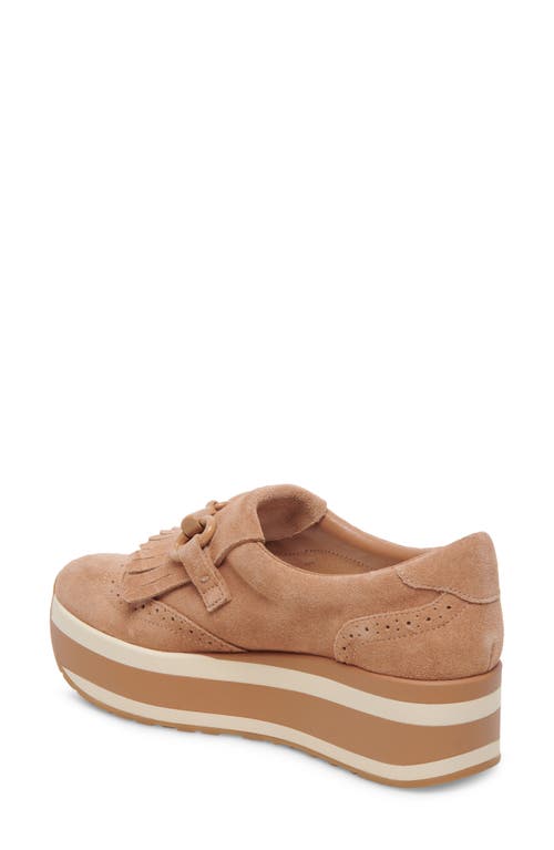 Dolce Vita Jhax Platform Sneaker In Toffee Suede