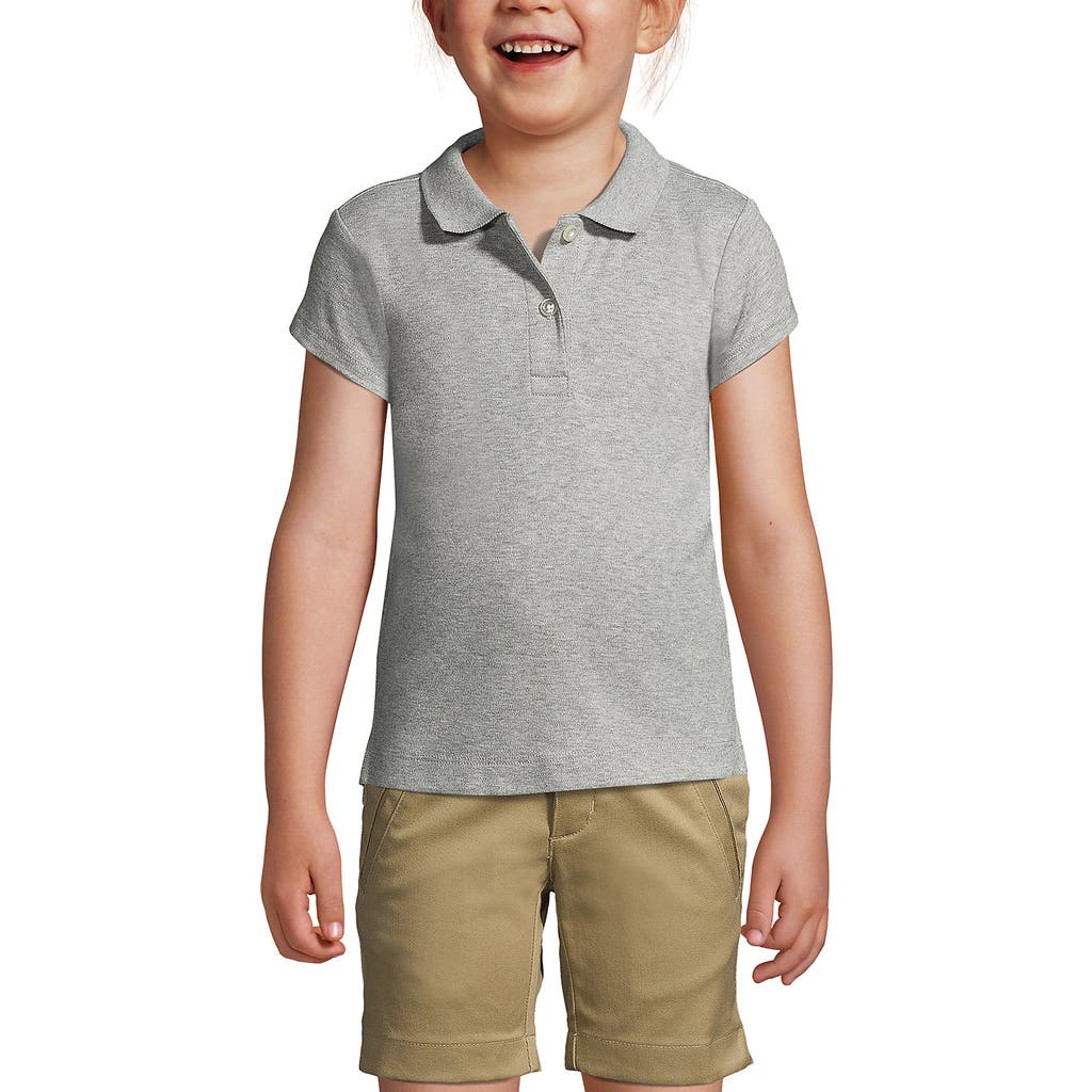 LANDS' END LANDS' END SCHOOL UNIFORM GIRLS SHORT SLEEVE FEMININE FIT INTERLOCK POLO SHIRT