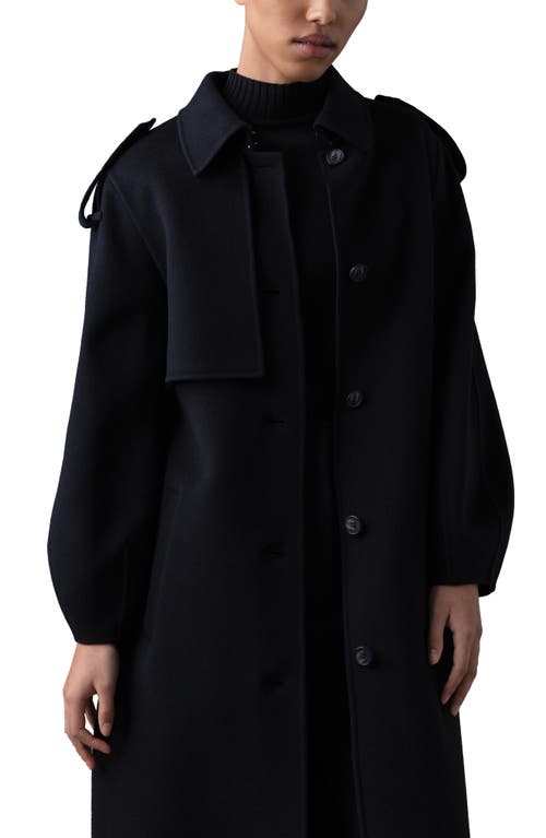 Mackage Ceyla Double Face Wool Coat In Black