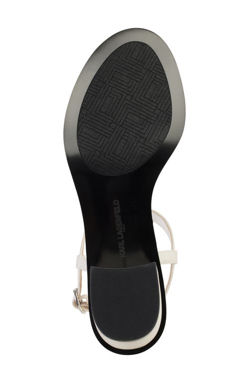 Karl Lagerfeld Paris Hilary T-strap Sandal In Soft White