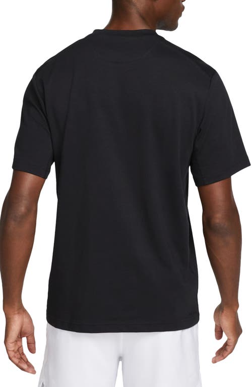 Shop Nike Primary Training Dri-fit Short Sleeve T-shirt In Black/black