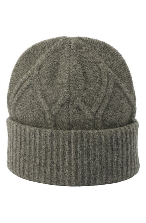 ALLSAINTS ALLSAINTS BRUSHED WOOL CABLE BEANIE 