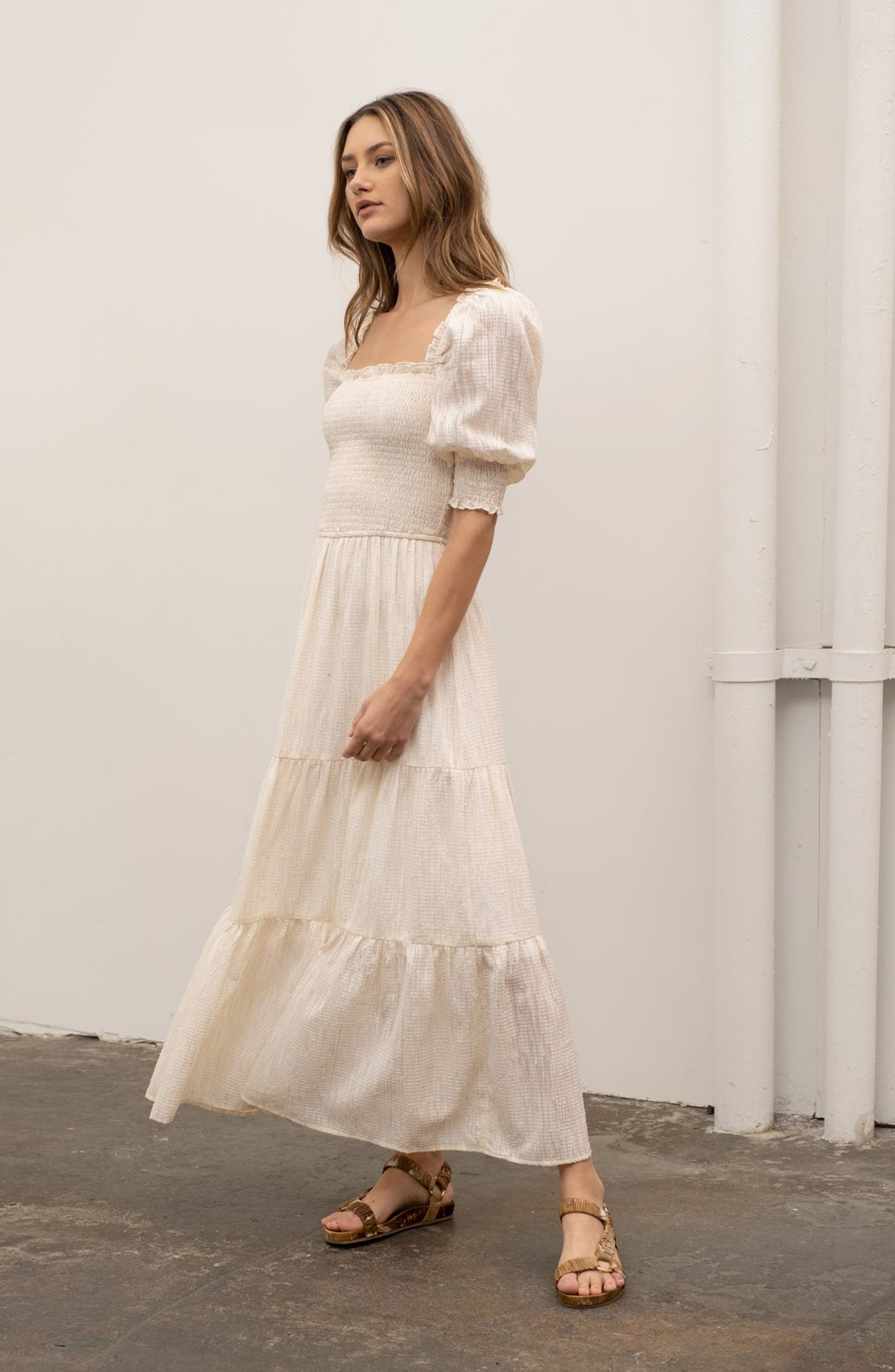 cream designer dresses