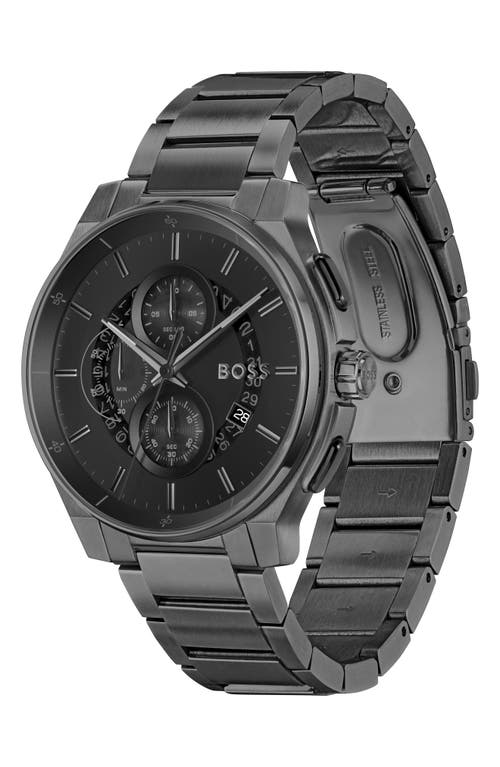 Hugo Boss Boss Peak 2.0 Chronograph Bracelet Watch, 45mm In Black