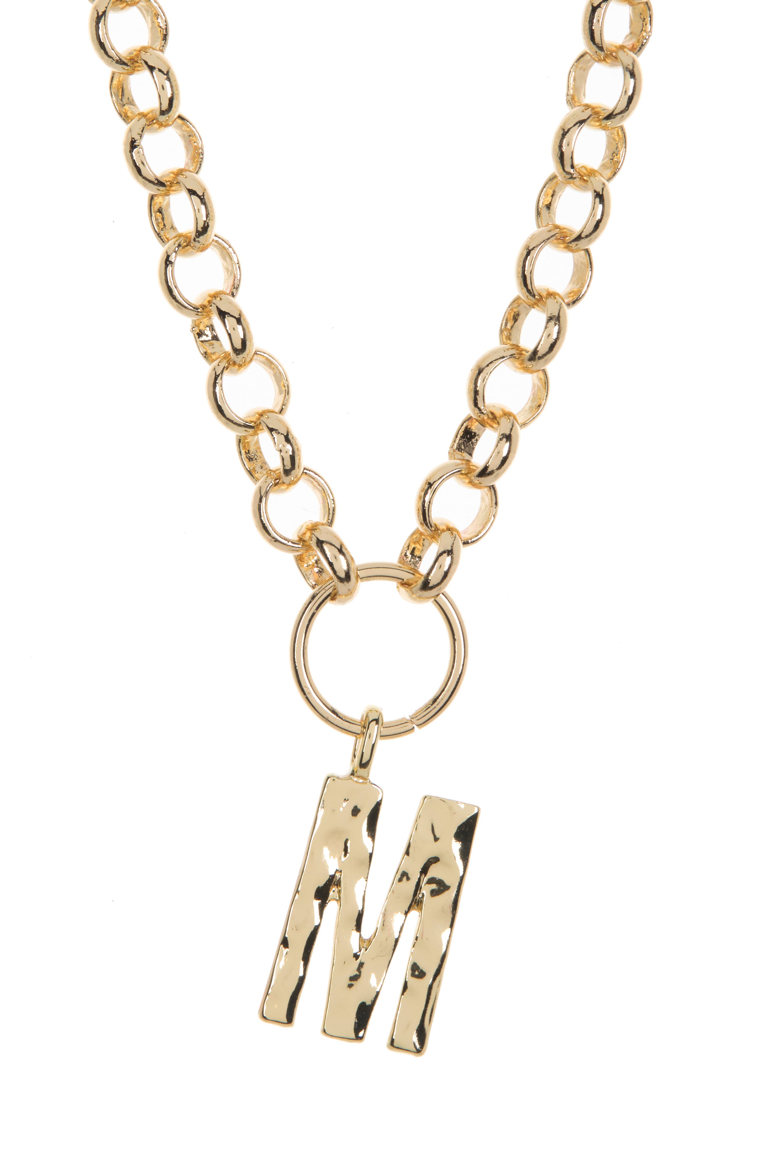 BaubleBar Twist Chain Initial Pendant 